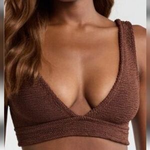 HUNZA G ANGEL ORIGINAL BIKINI TOP IN Z CRINKLE FABRIC